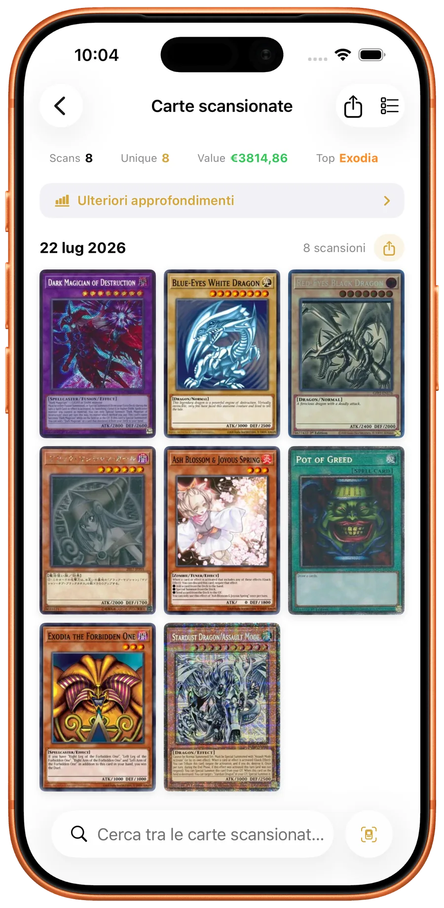 Cronologia ricercabile delle carte Yu-Gi-Oh! scansionate di recente